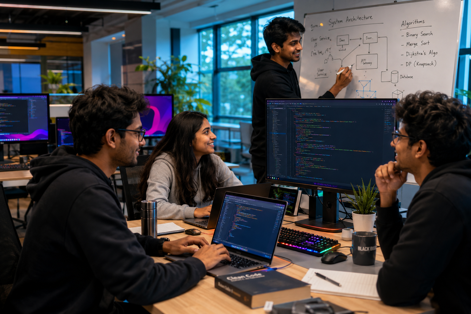 M.Tech AI students in lab